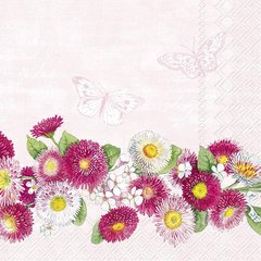 Ihr  Serviettes Cocktail Bellies Wreath rose  25x25cm