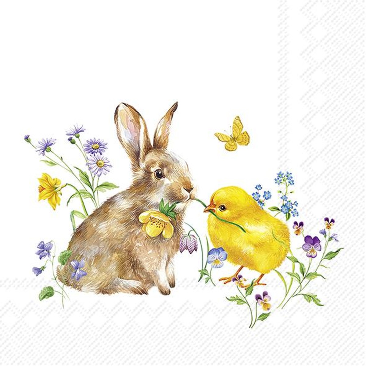 Ihr  Serviettes Lunch Bunny and Chick  33x33cm