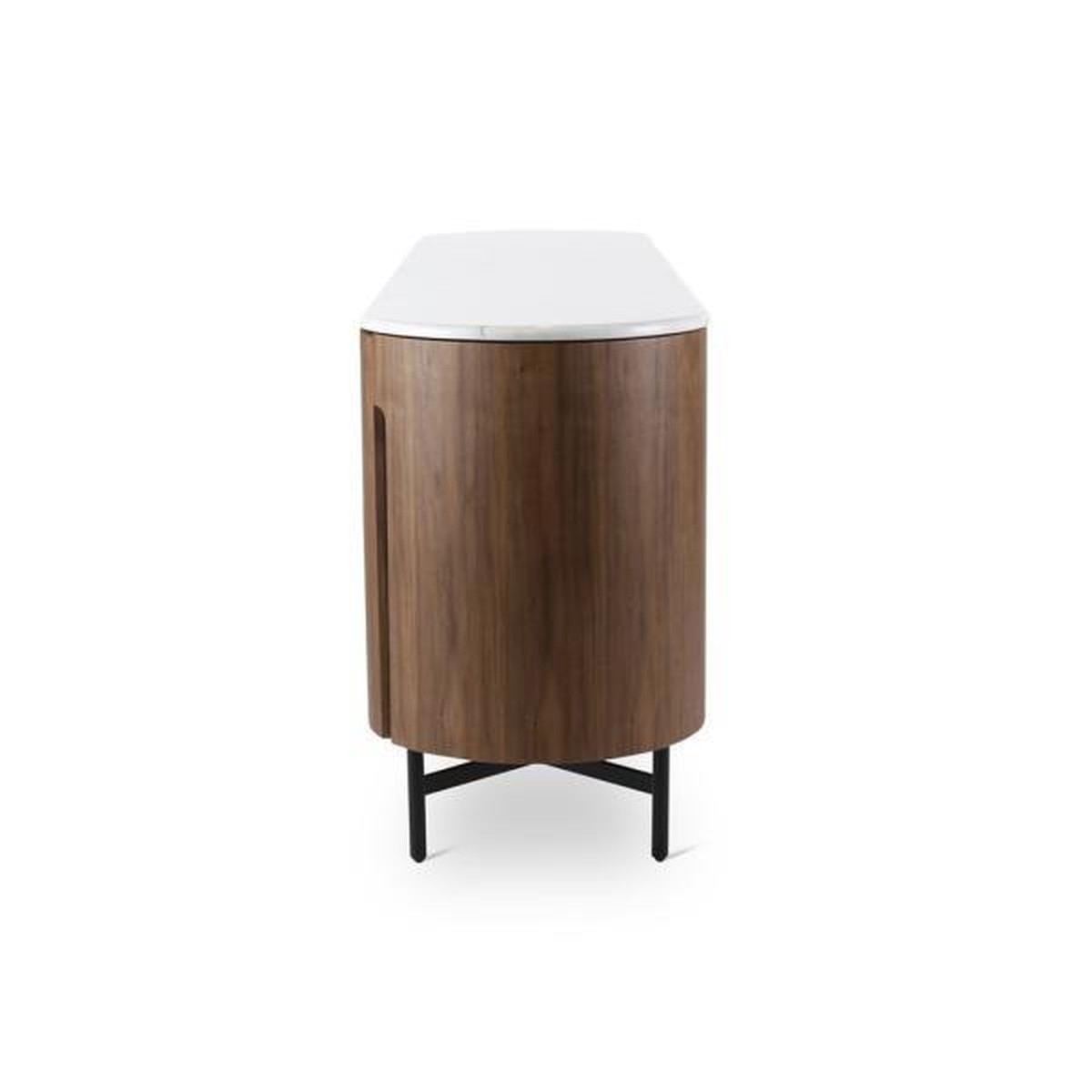 Castle Line Amandine Sideboard amandine top en marbre blanc Brun acajou 220x50xH78cm