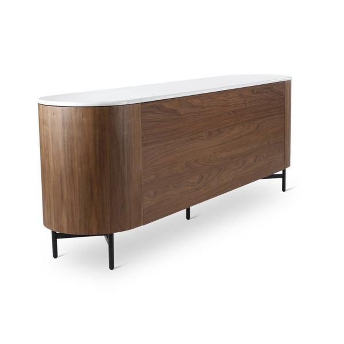 Castle Line Amandine Sideboard amandine top en marbre blanc Brun acajou 220x50xH78cm