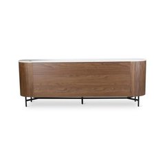Castle Line Amandine Sideboard amandine top en marbre blanc Brun acajou 220x50xH78cm