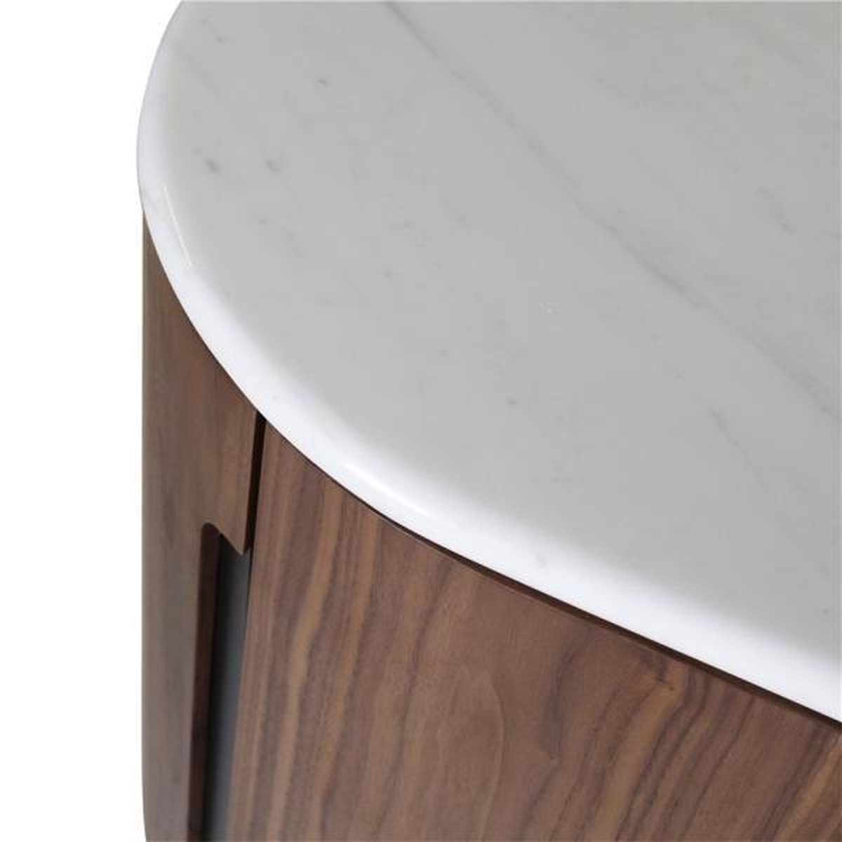 Castle Line Amandine Sideboard amandine top en marbre blanc Brun acajou 220x50xH78cm