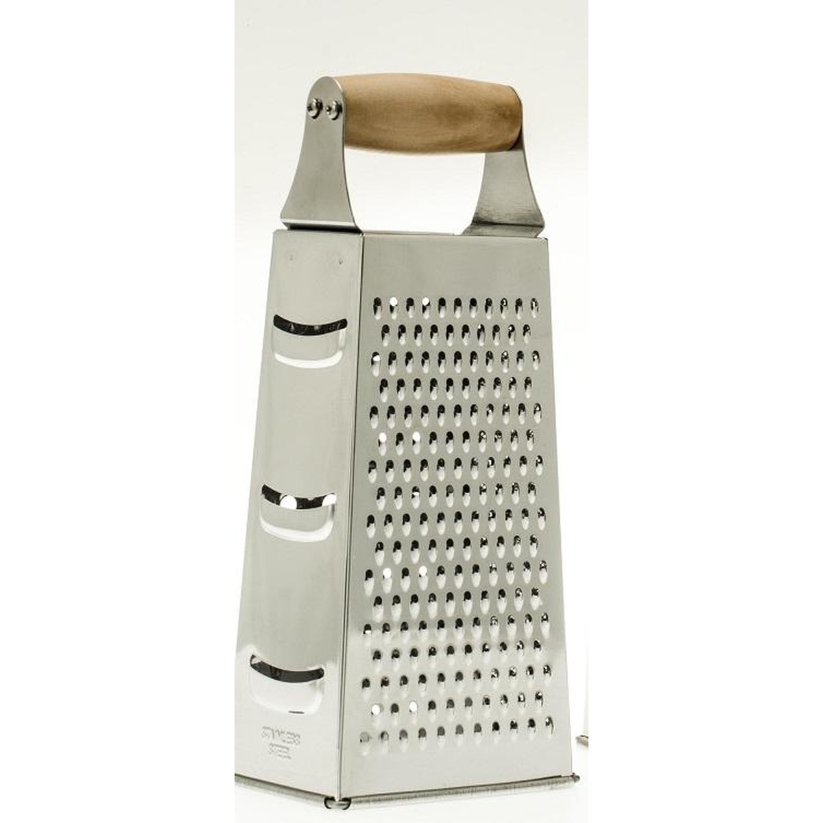   RAPE A FROMAGE ,MULTIFONCTION EN FRENE/ACYER INOX  Height 21,5CM