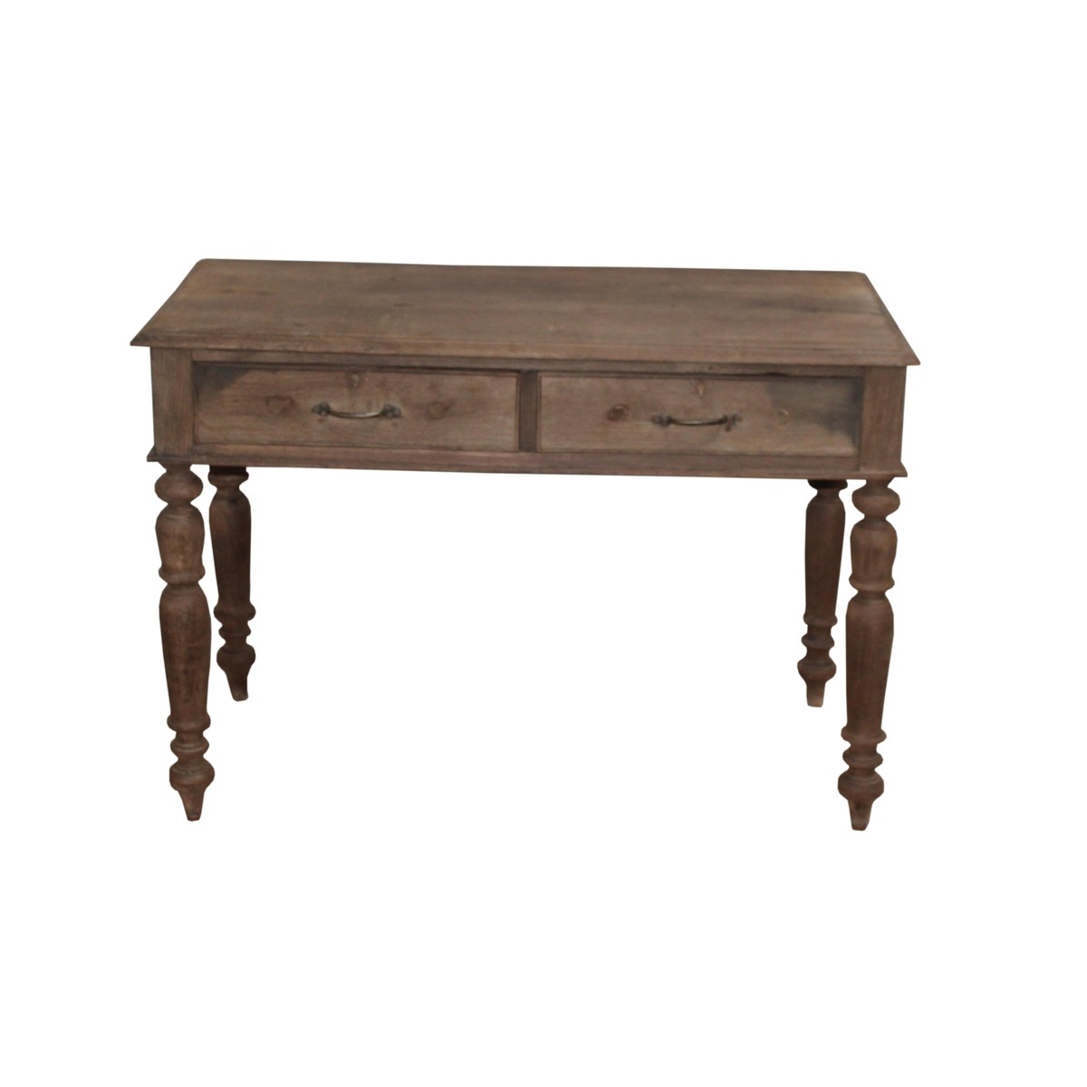 Les Restaurés, by Schilliger  Console 2 tiroirs en teck ancien Sans couleur 109x53xH.76cm