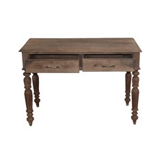 Les Restaurés, by Schilliger  Console 2 tiroirs en teck ancien Sans couleur 109x53xH.76cm