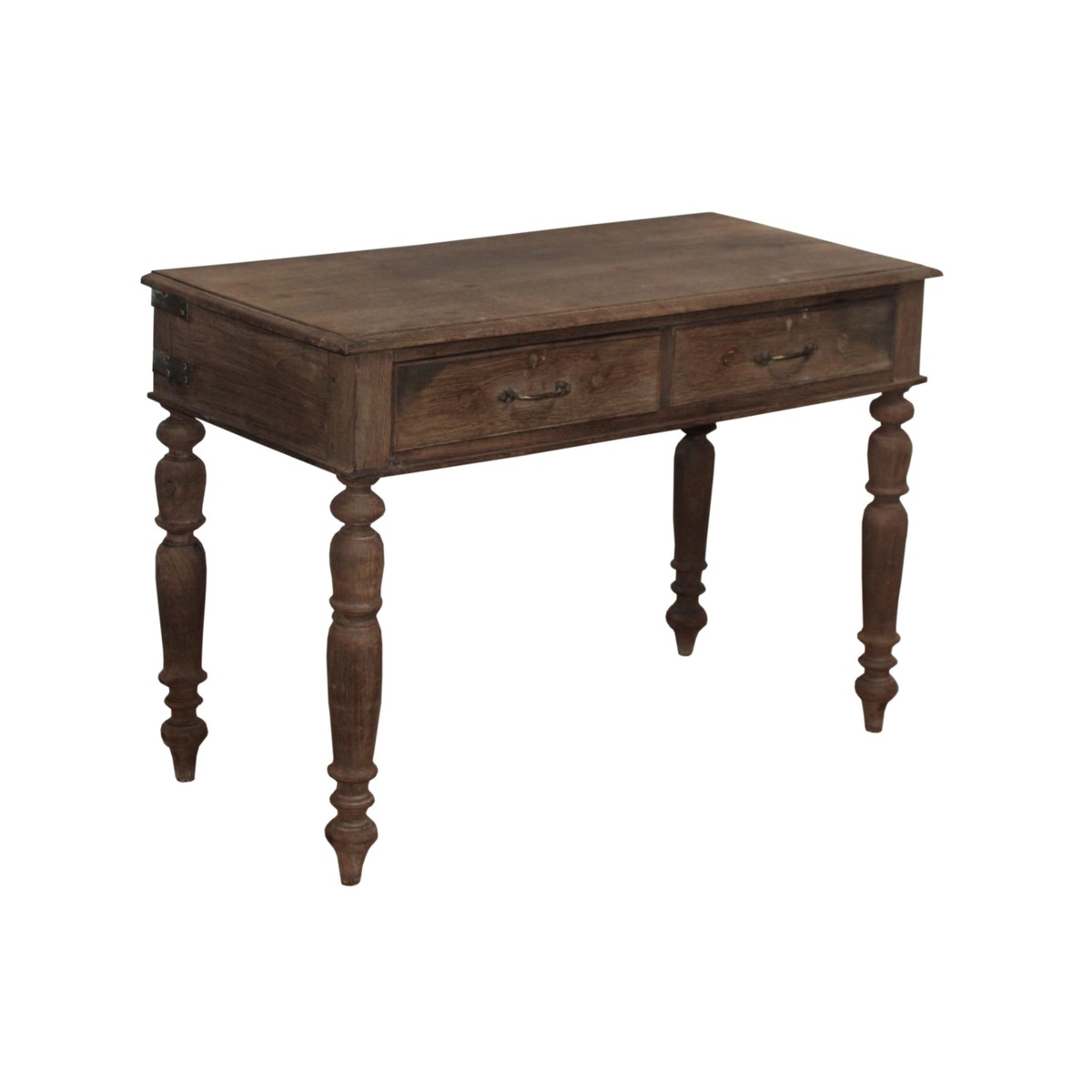 Les Restaurés, by Schilliger  Console 2 tiroirs en teck ancien Sans couleur 109x53xH.76cm