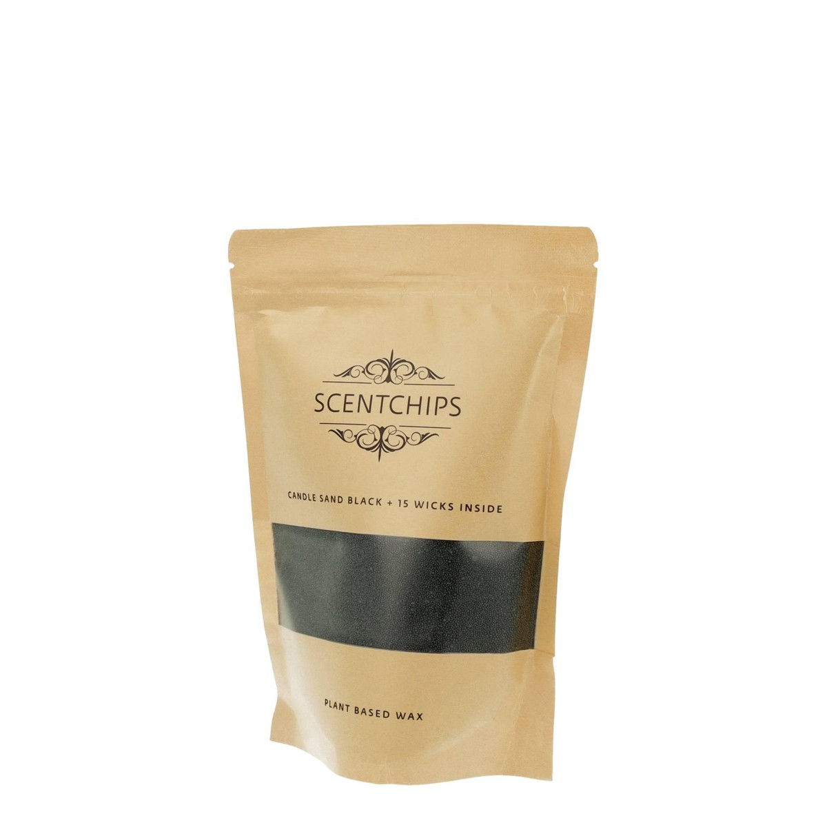 Schilliger Sélection  Bougie Sable noir avec 15 mèches incluses Noir 250gr