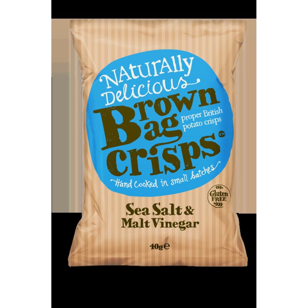  Brown bag crisps Chips au sel marin et au vinaigre de malt  150gr