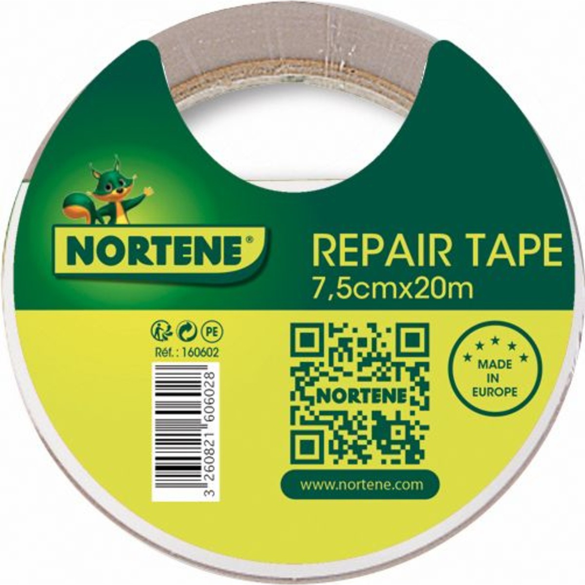 Nortene  REPAIR TAPE Adhésif répare baches  7.5cmx20m
