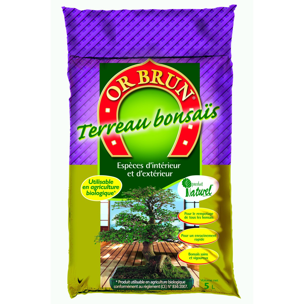 Bonsaï, Or brun Terreau bonsaï 5 L 5L Schilliger