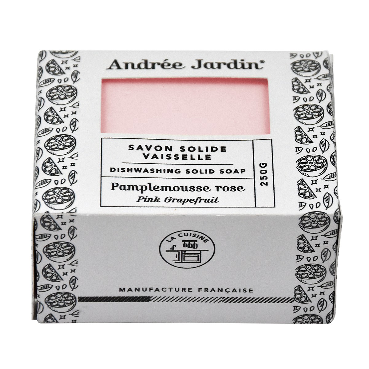 Andrée Jardin  Produit vaisselle SOLIDE - 250g  Pamplemousse Rose  