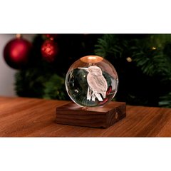   Lumière Cristal Ambre Martin Pécheur  8x8x12cm