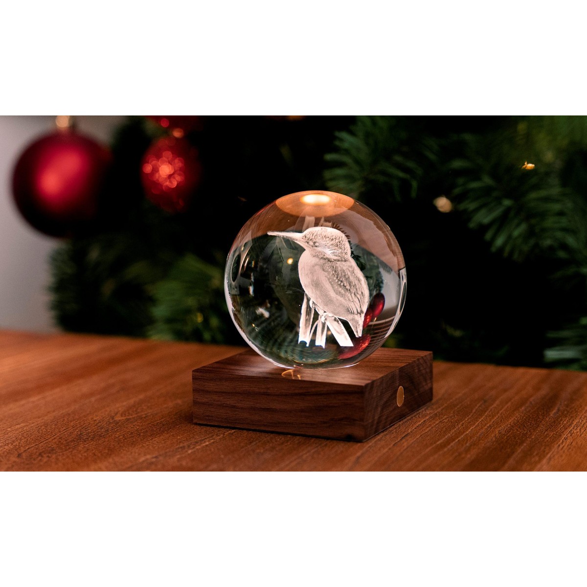   Lumière Cristal Ambre Martin Pécheur Sans couleur 8x8x12cm