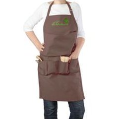   Tablier de jardin Chocolat. broderie  La Cordeline . 5 poches  Taille unique