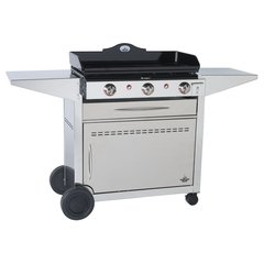 Forge Adour Prestige Chariot inox fermé pour Plancha Prestige 750  143x50x86cm