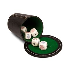 Cartamundi  Poker menteur gobelet cuir des de poker  