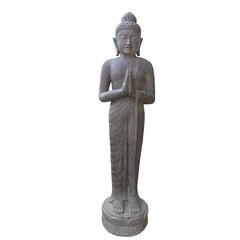 Schilliger Sélection Sculptures from East Java Bouddha Debout en prière  60x60x80cm