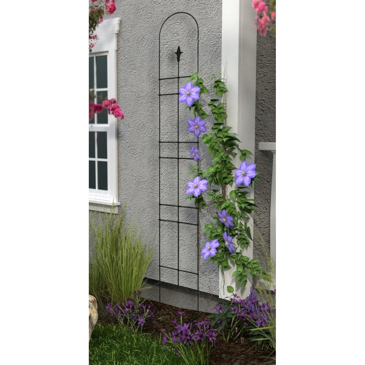 Panacea Products  Petit Treillis et lys, noir  20x152cm