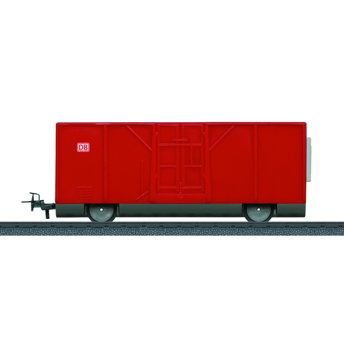  my world Wagon d'adaptation en plastique, Wagon Citerne en plastique, d'oté de raccordes magnétique pour extention ludique de l'univers ferroviaire Rouge cerise 11.2cm