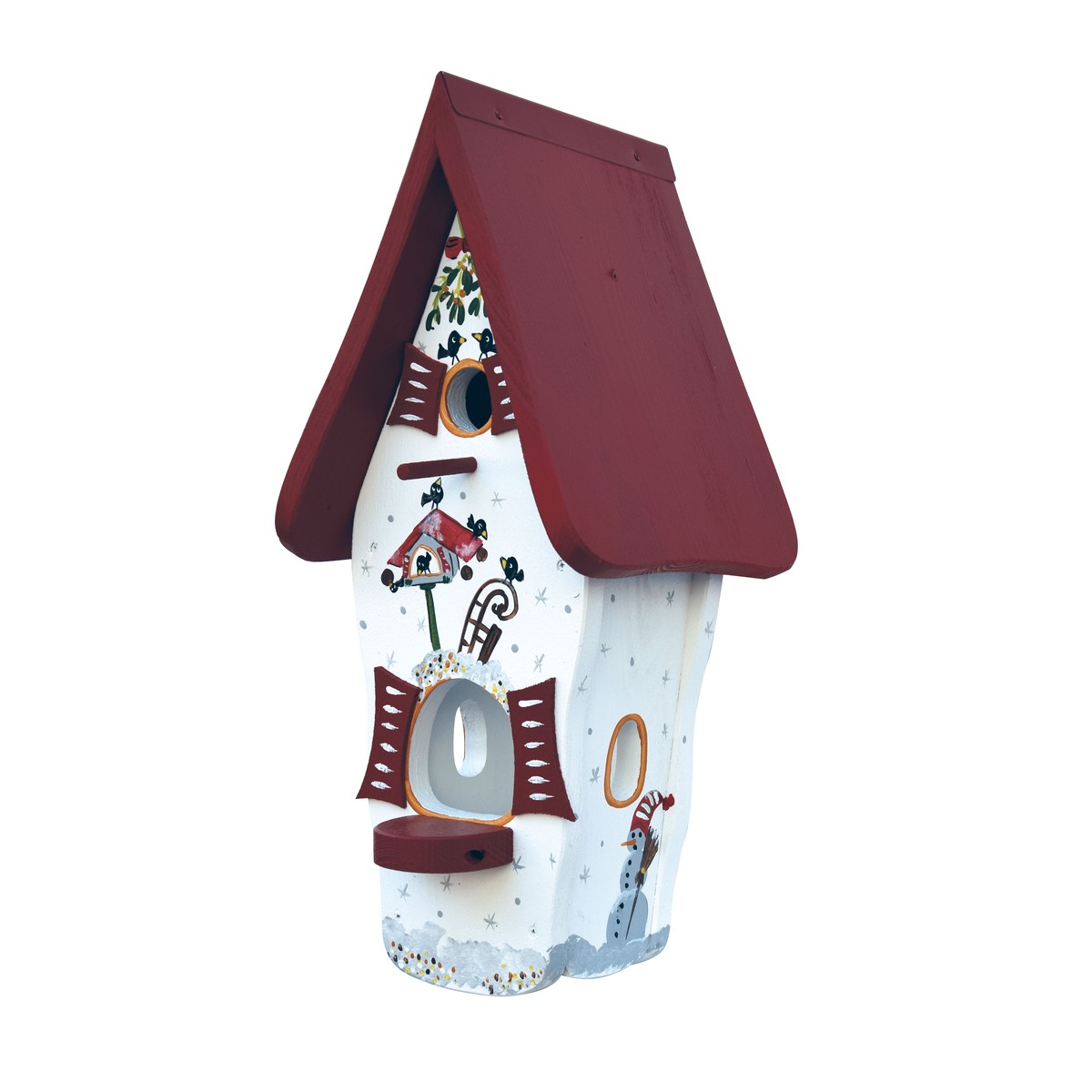  Vogevilla Grand Nichoir 1  Magie de l'Hiver Blanc 27x23x50cm