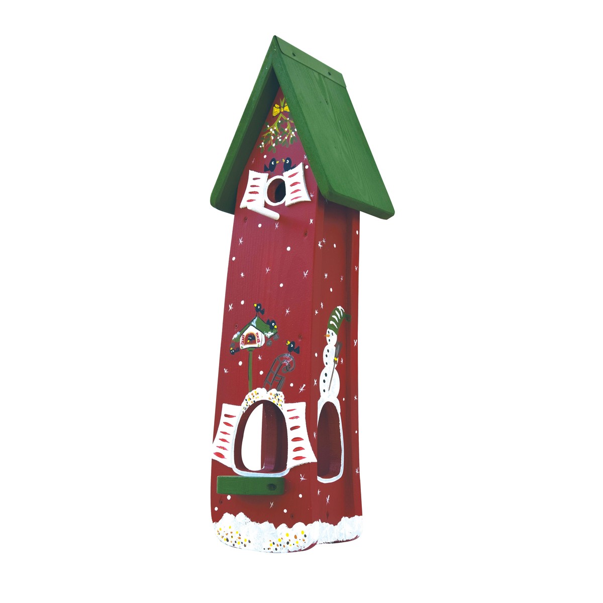  Vogevilla Grand Nichoir 2  Magie de l'Hiver Rouge cerise 20x20x61cm