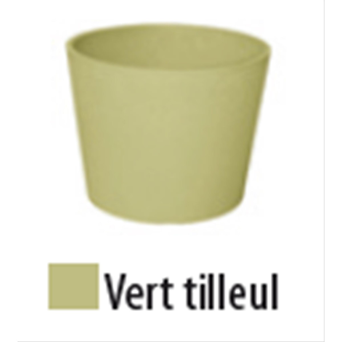   Pot Rond Actual  VERT TILLEUL Vert tilleul Ø 35 x 32 cm