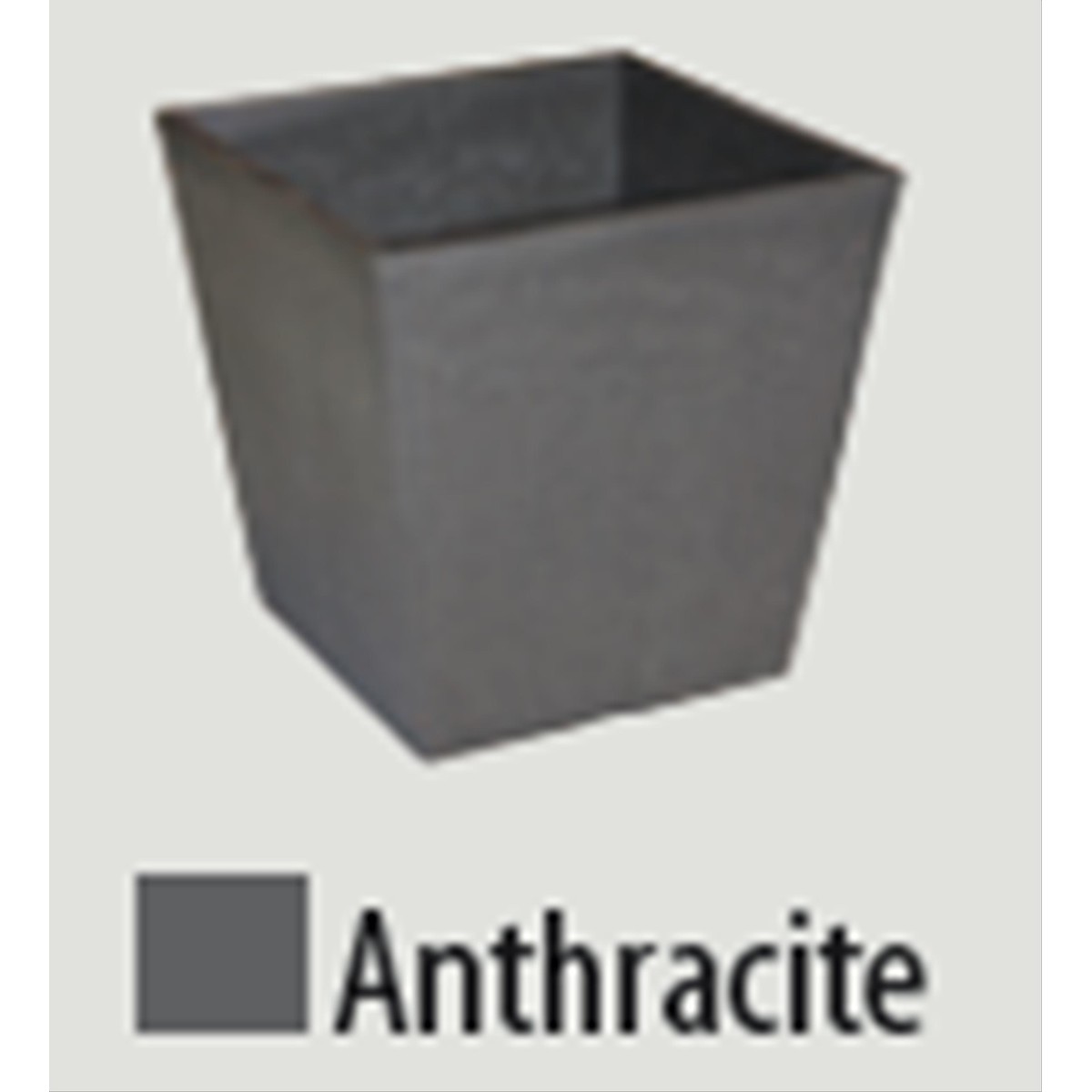   Pot Carré Actual  Anthracite Gris anthracite 32 x 32 x 22 cm