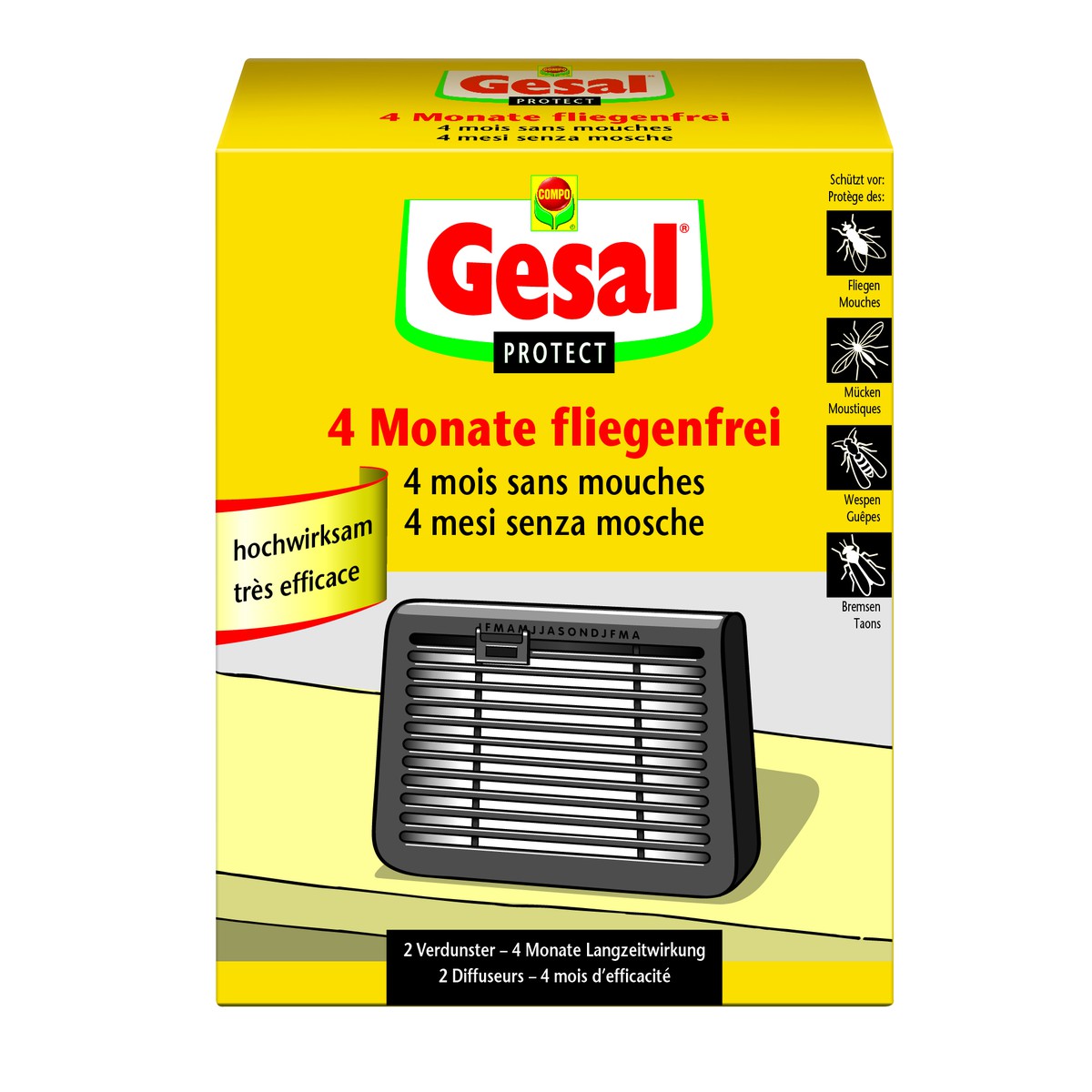   4 mois sans mouches  12 x 2 Pièces