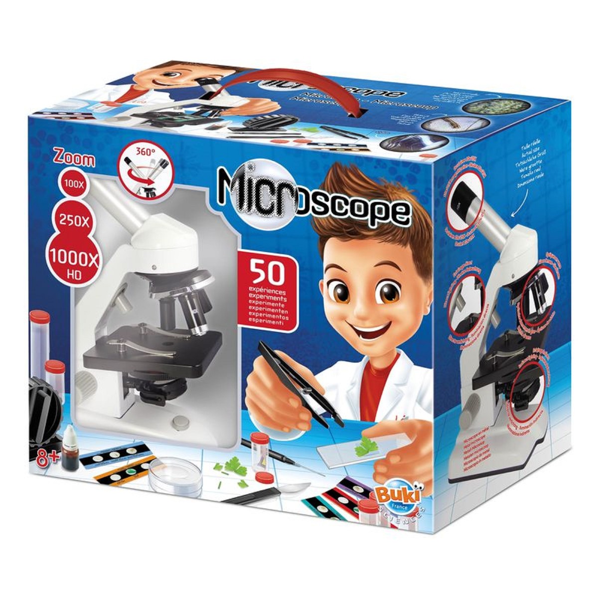 Buki France BUKI Wissenschaftliche Spielzeuge Microscope 50 Experiences Sans couleur 32x20.5x37cm