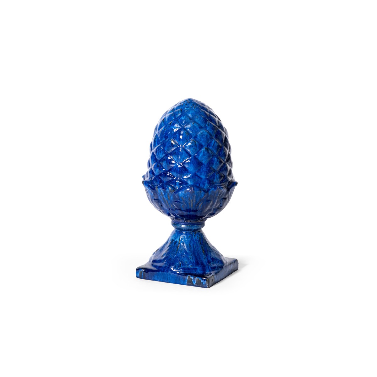 Schilliger Sélection Fig Poterie Trading Pomme de Pin BLeu M Bleu roi 30x60cm