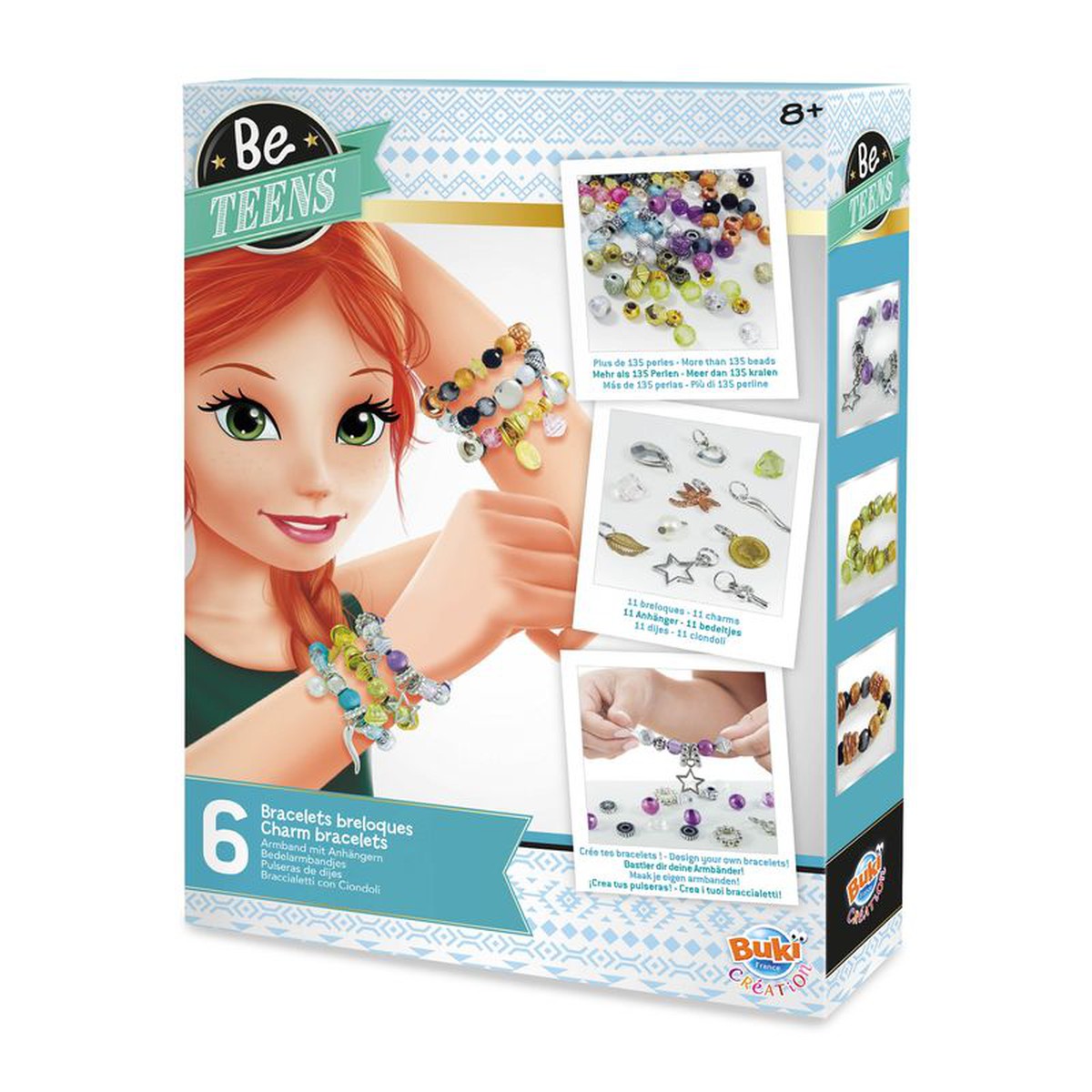 BUKI BE005 Be Teens Strickring – Lernset Für Anfänger, Inkl. Wolle, Nadeln & Anleitung Für Schal, Stirnband & Hausschuhe