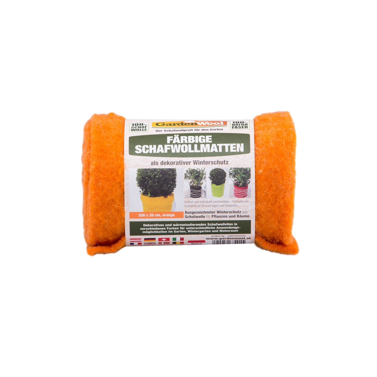   Natte de protection hivernale couleur orange Orange 200x20x03 cm