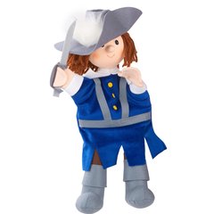   MUSKETEER RED 34CM. HAND PUPPET  34cm