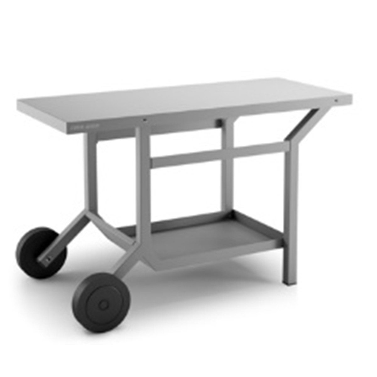 Forge Adour TABLES ROULANTES Table roulante acier gris anthracite mat pour plancha  