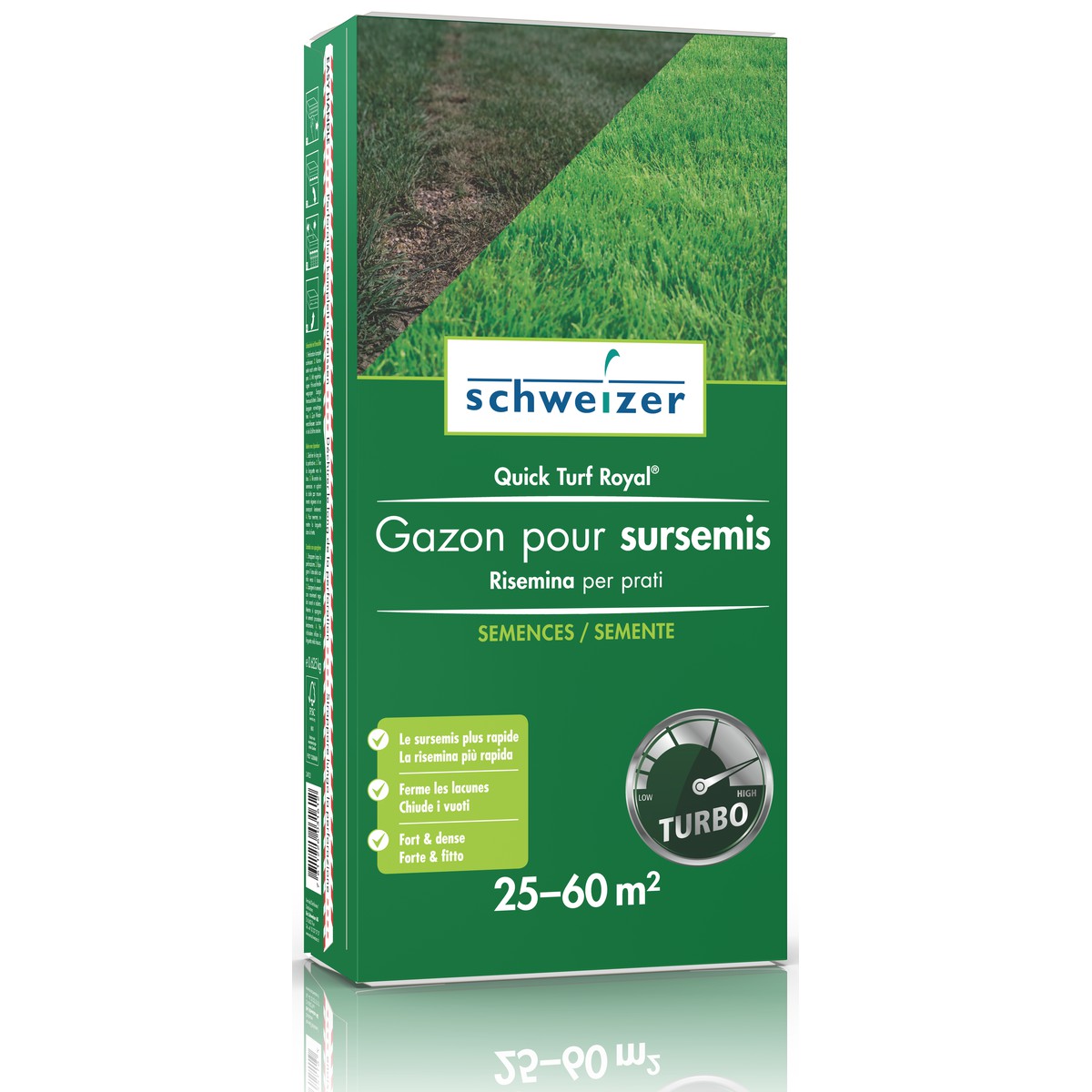 Schweizer  Semence Gazon Quick turf sursemis 25-60m2  