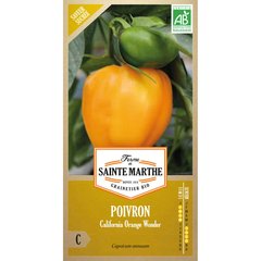 Ferme de Sainte Marthe  Poivron California Orange Wonder  Environ 30 Graines