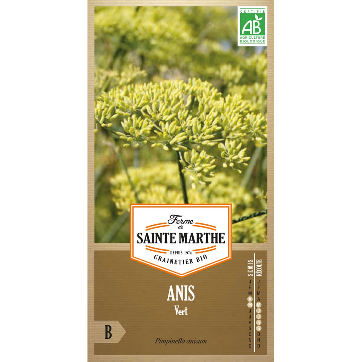 Ferme de Sainte Marthe  Anis Vert  Environ 750 Graines