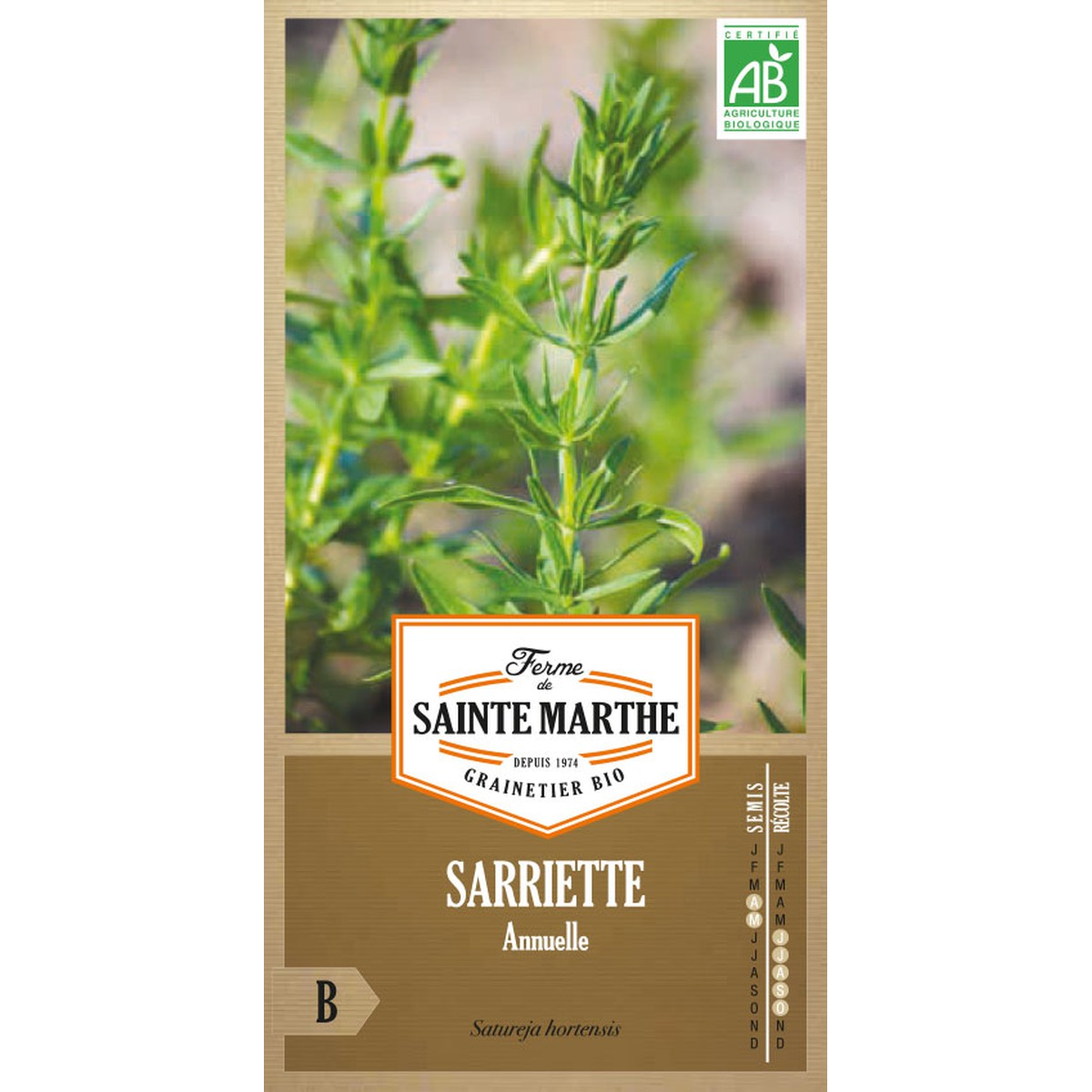 Ferme de Sainte Marthe  Sarriette Annuelle  Environ 500 Graines