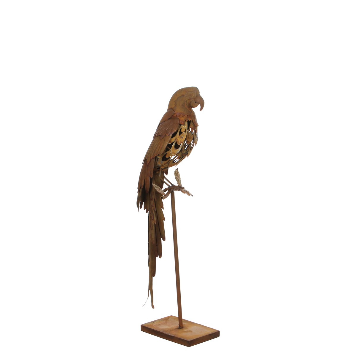 Oiseaux, Perroquet rouille M 15x8xh64cm
