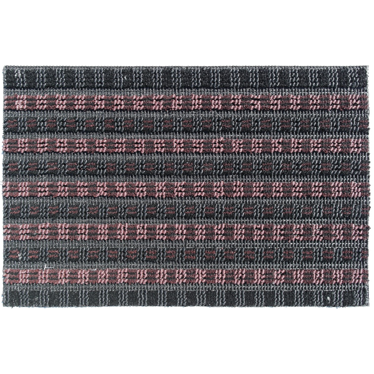   Paillasson Solido Bi-bande noir bordeaux  40x60cm