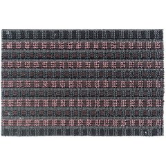   Paillasson Solido Bi-bande noir bordeaux  40x60cm