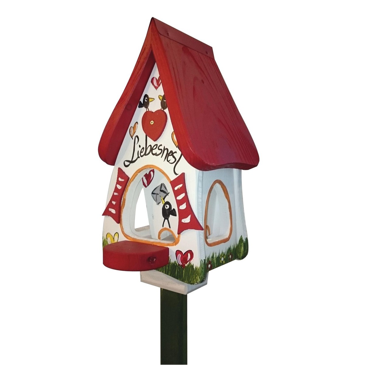  Vogevilla Nourrir la villa mini Lettre de nid d'amour Blanc 23x18x36cm