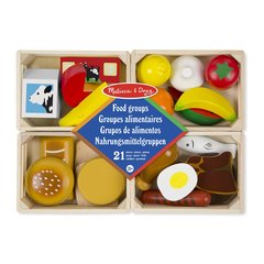 Melissa & Doug  Caisse En Bois Aliments 21Pcs  