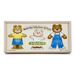 Melissa & Doug  Coffret Puzzle Bois La Famille Ours 45Pcs  