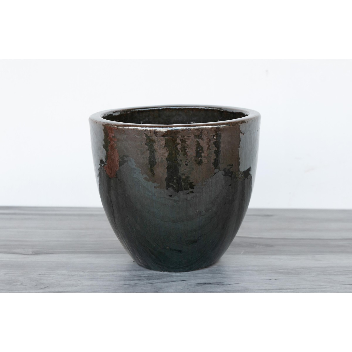 Schilliger Sélection Egg Pot Egg Dark Green Mid Vert de chrome ou anglais 37x34cm