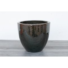 Schilliger Sélection Egg Pot Egg Dark Green Mid Vert de chrome ou anglais 37x34cm