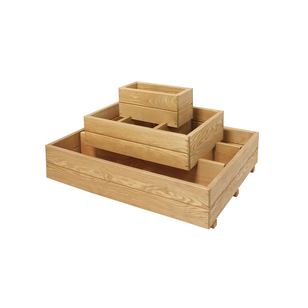 Schilliger Sélection  Carré potager Pyramide Cool Grey Brun noisette 78x58x40cm