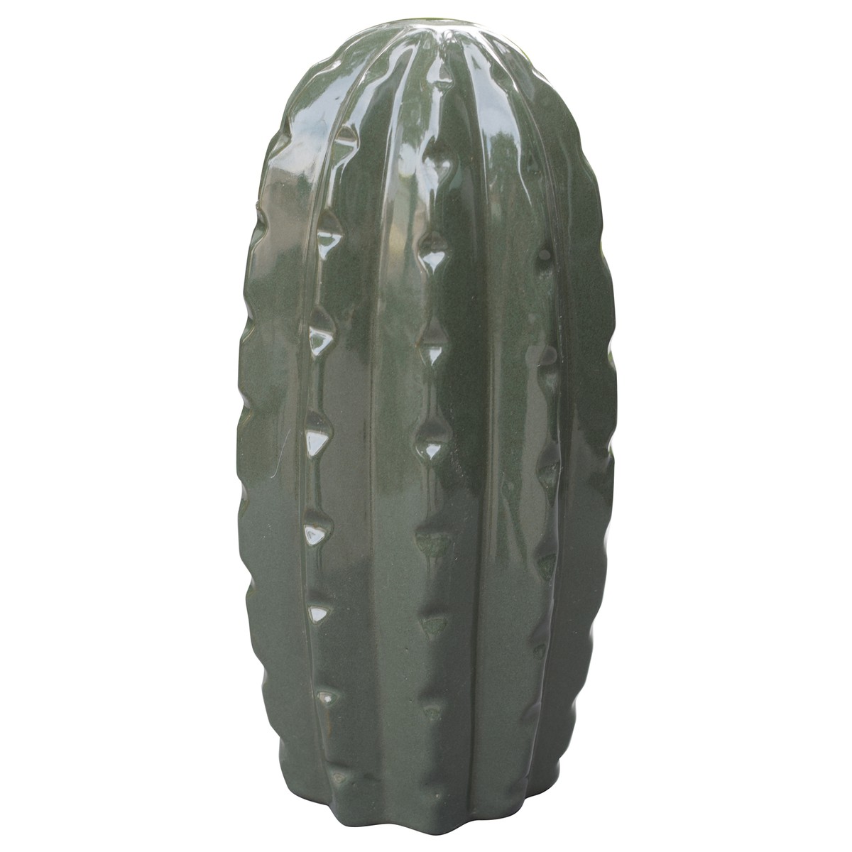   Deco cactus h30 vert olive Vert olive 14.5x30cm