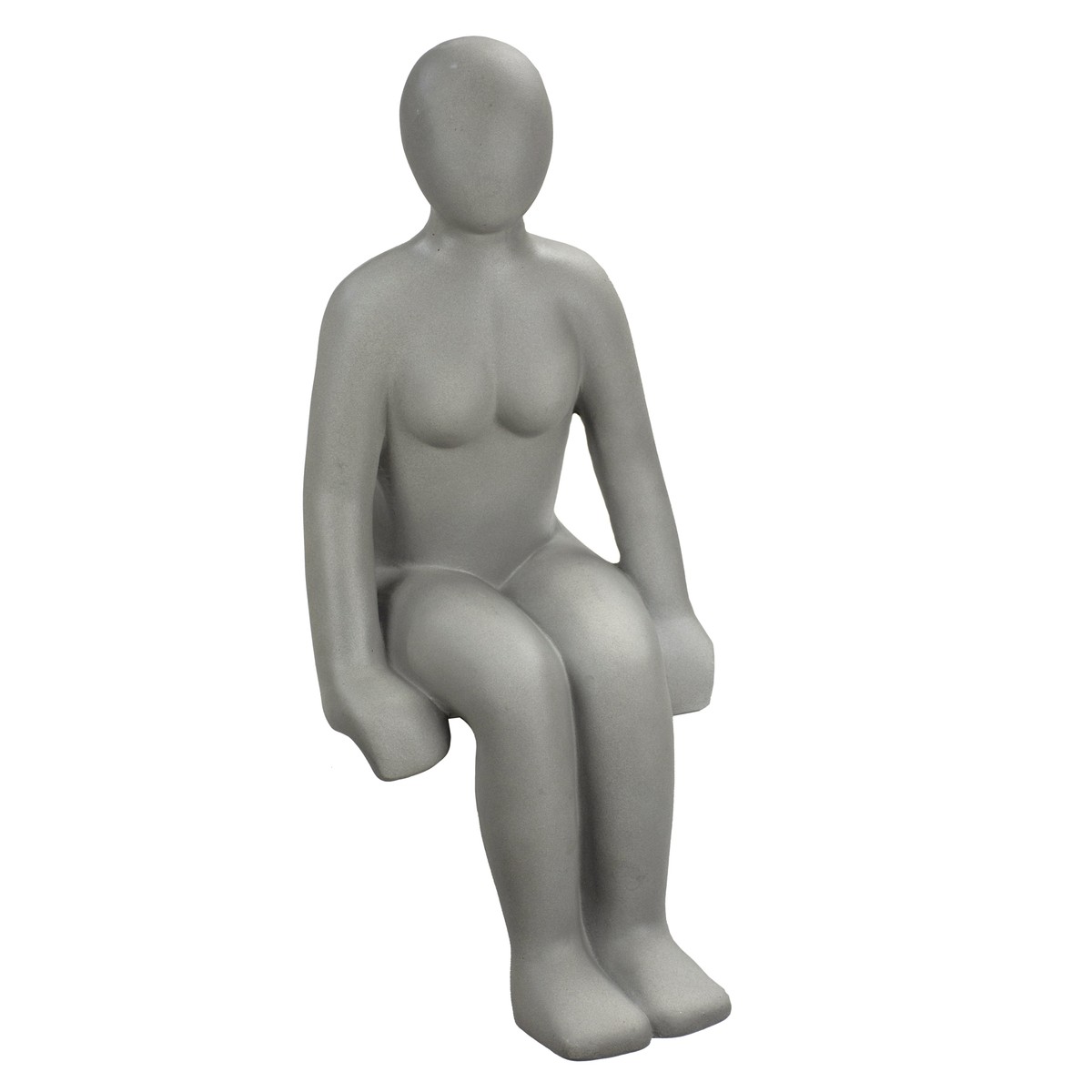   Deco femme assisepolystone Gris 37.5x69cm