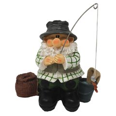 Briers  Nain qui pêche Vert absinthe 22.5x14.5x19.5cm